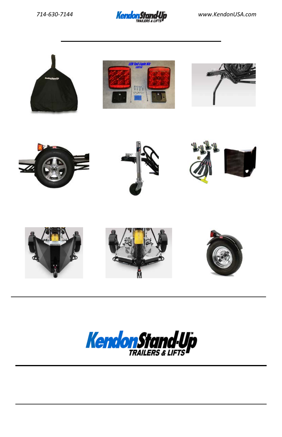 Stand-up™ trailer parts & accessories | Kendon Single Ride-Up SRL Trailer Retrofit Kit User Manual | Page 12 / 12