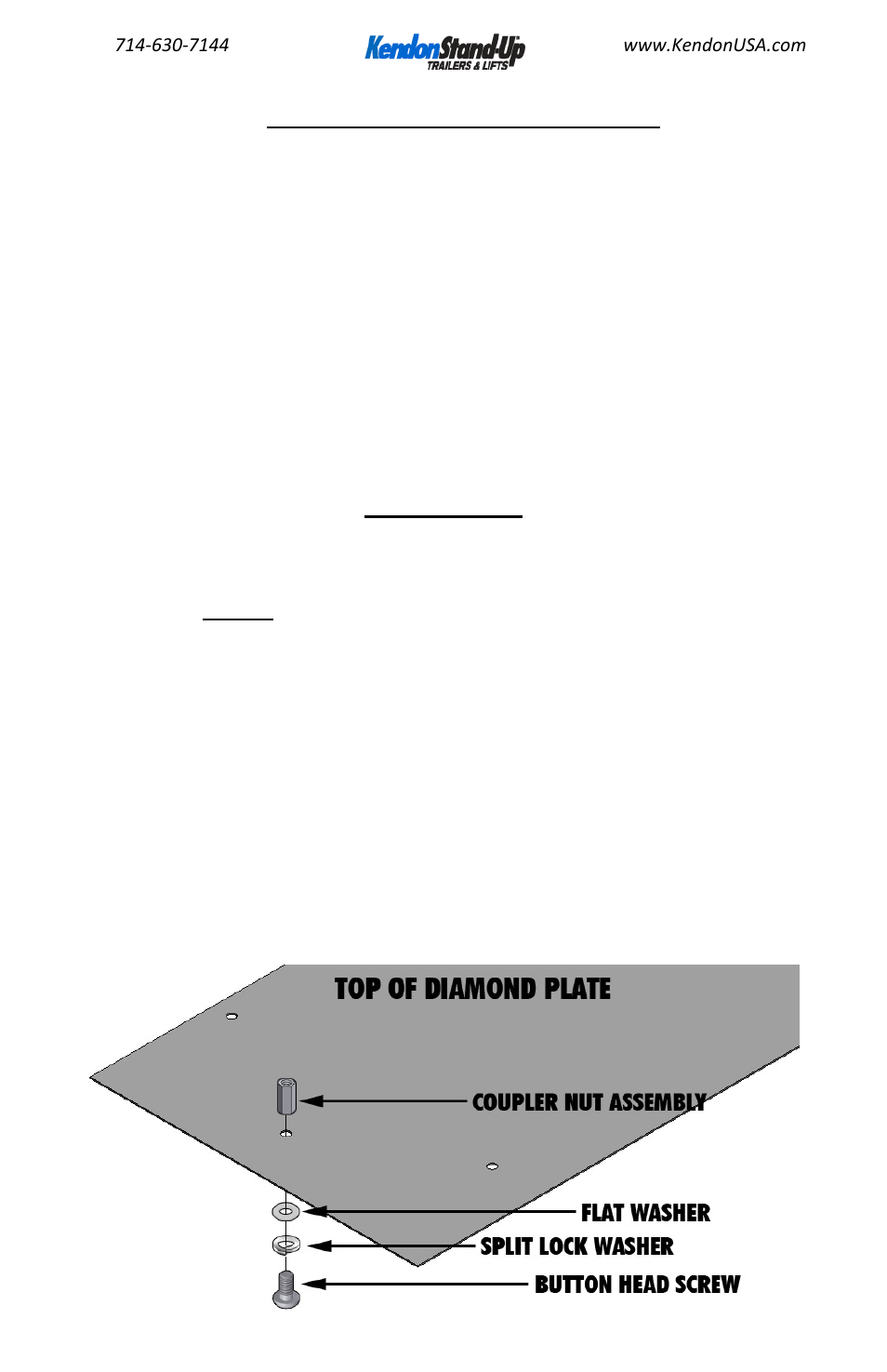 Kendon Single Ride-Up SRL Trailer Retrofit Kit User Manual | Page 5 / 12