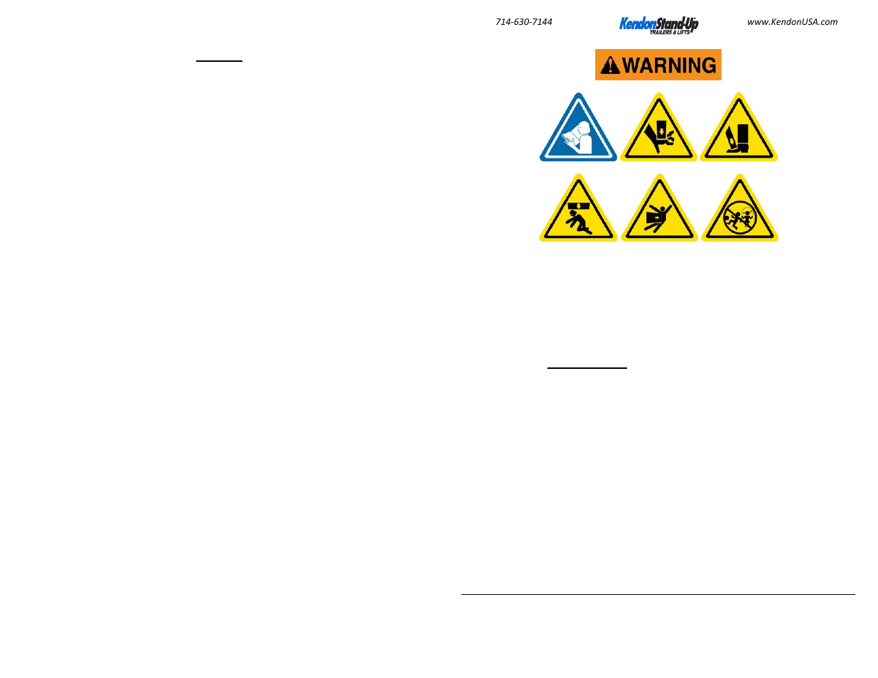 Kendon STAND-UP BIKE LIFT User Manual | Page 3 / 10