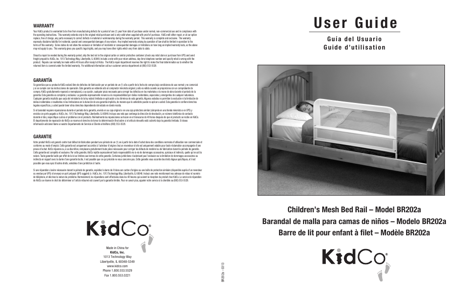 Kidco BR202a User Manual | 2 pages