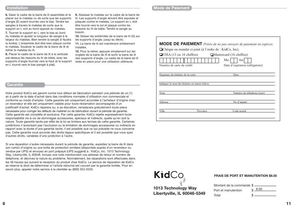 Kidco BR100a User Manual | Page 6 / 8