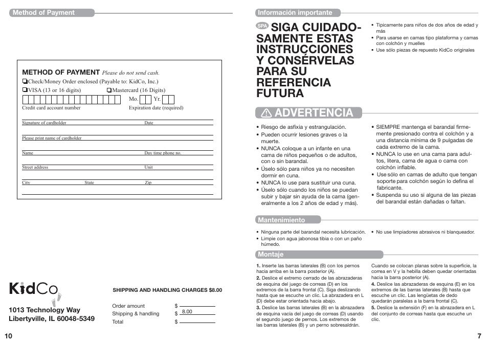 Kidco BR100a User Manual | Page 7 / 8