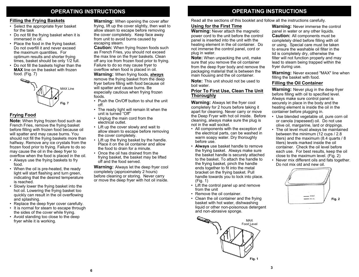 Operating instructions | Bravetti PLATINUM PRO F1100H User Manual | Page 5 / 6