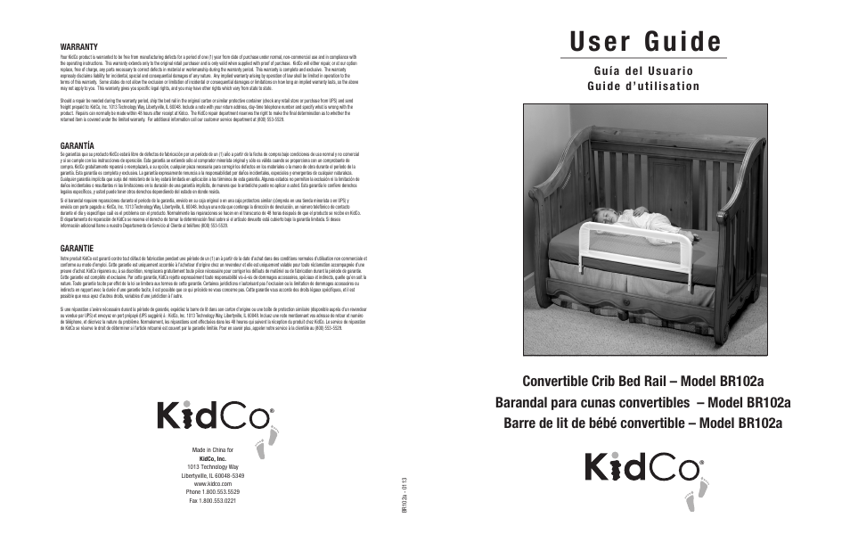 Kidco BR102a User Manual | 2 pages