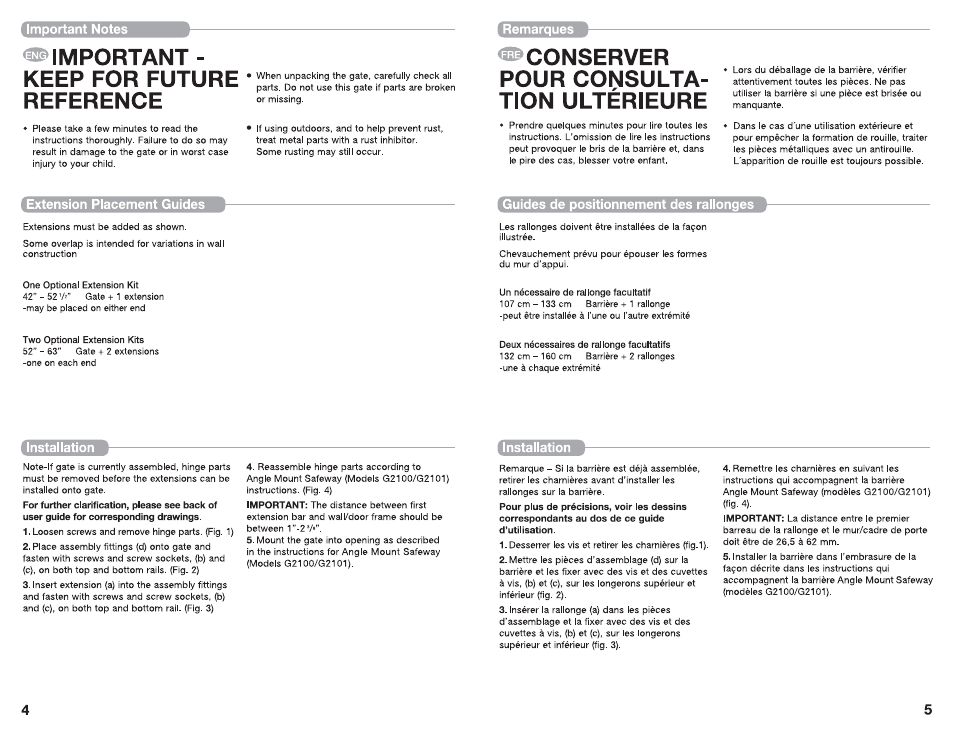 Kidco G4201 User Manual | Page 3 / 4