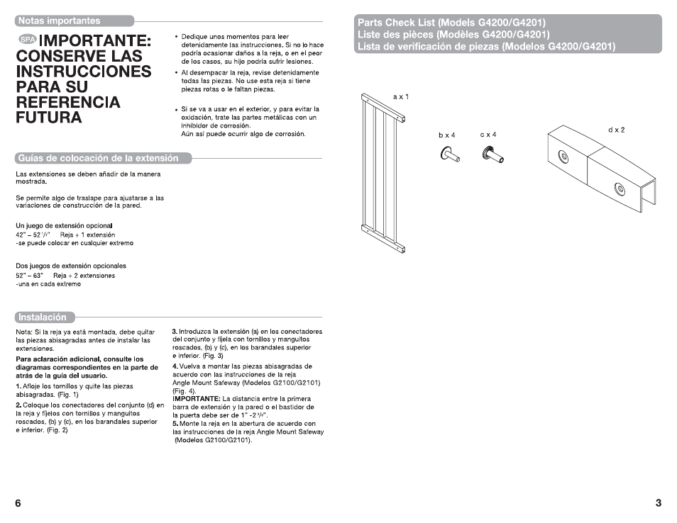 Kidco G4201 User Manual | Page 4 / 4