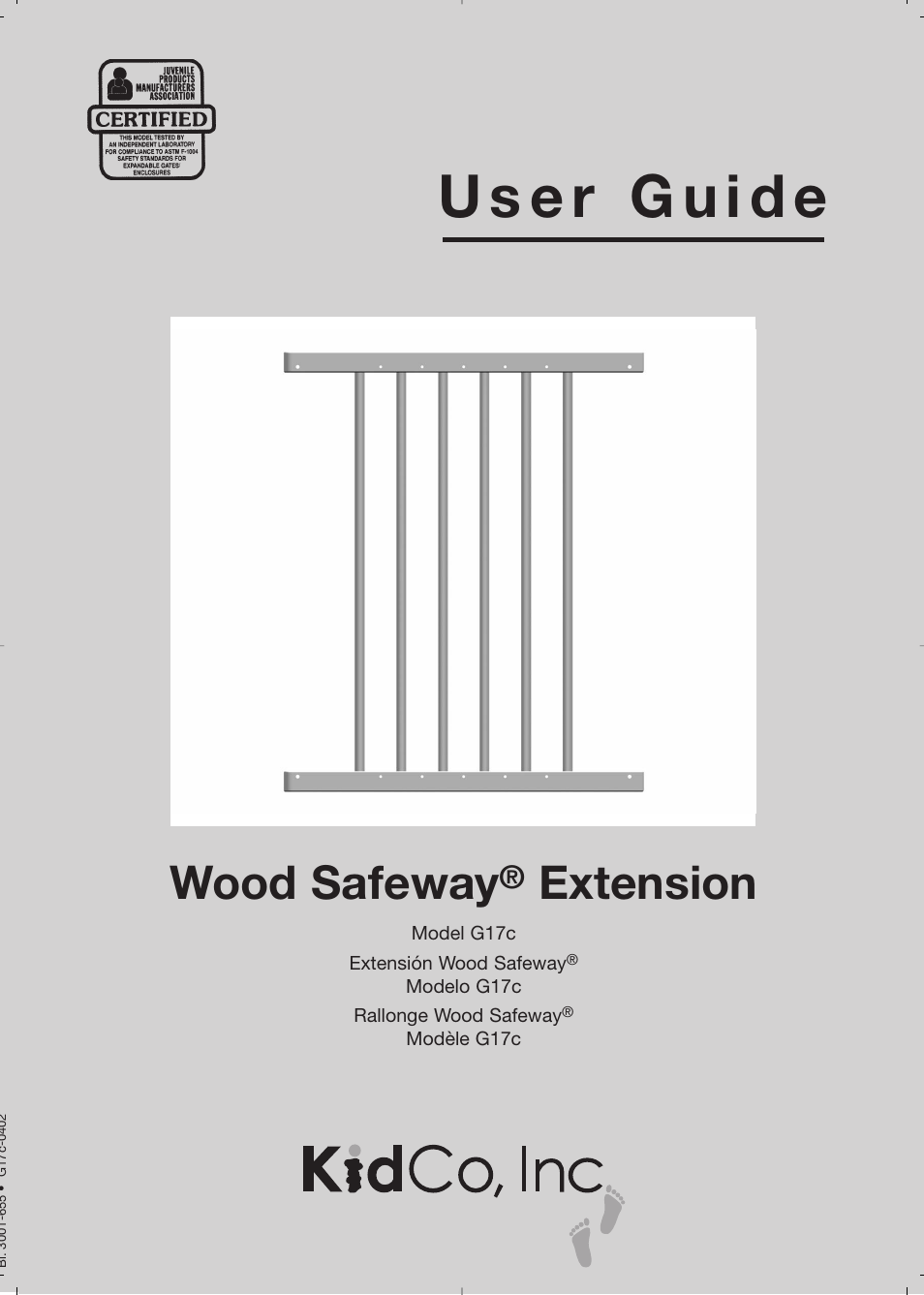 Kidco G17c User Manual | 6 pages