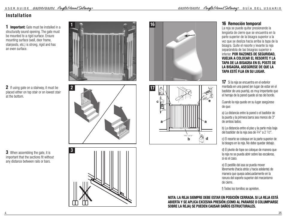 Kidco G2101 User Manual | Page 4 / 14