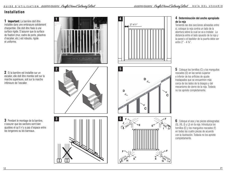 Installation | Kidco G2201 User Manual | Page 12 / 16