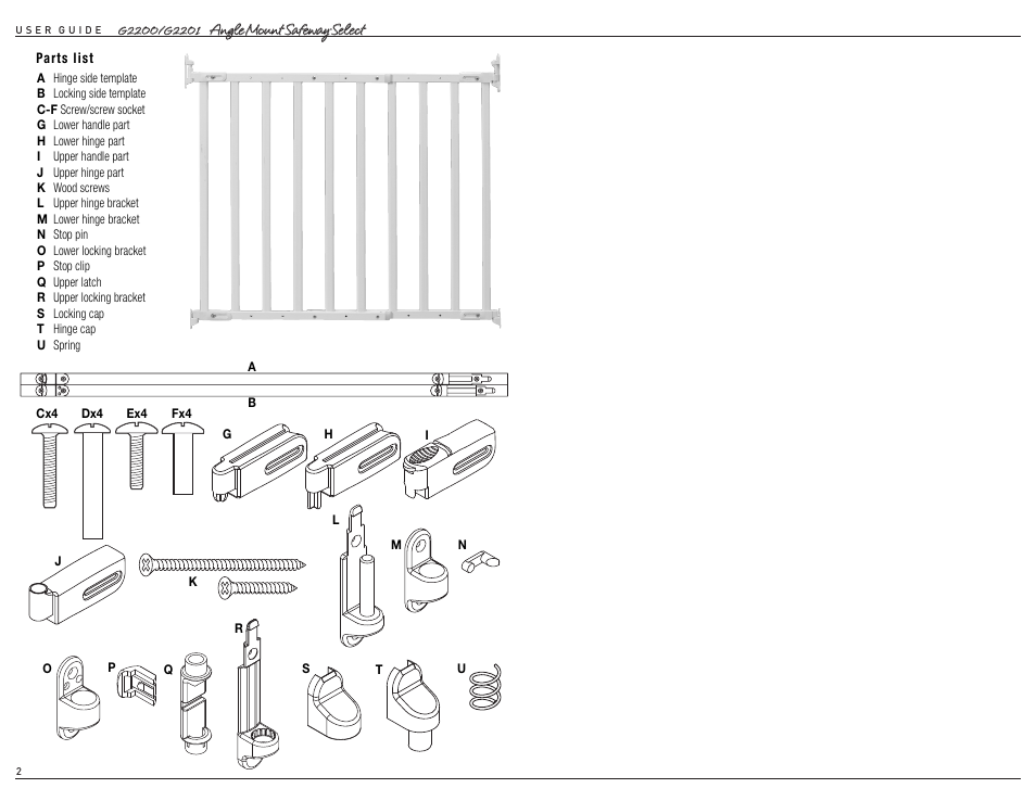 Kidco G2201 User Manual | Page 2 / 16