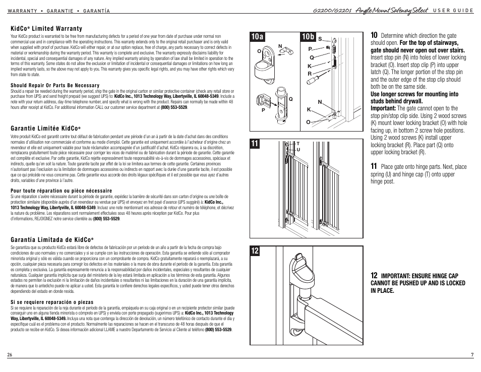Kidco G2201 User Manual | Page 7 / 16