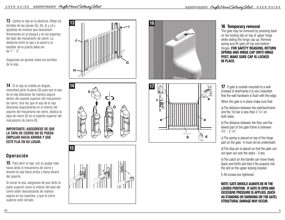 Kidco G2201 User Manual | Page 9 / 16