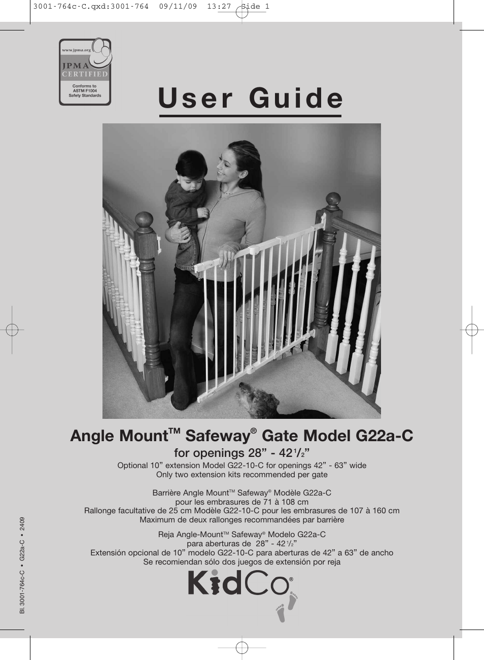 Kidco G22a-C User Manual | 18 pages