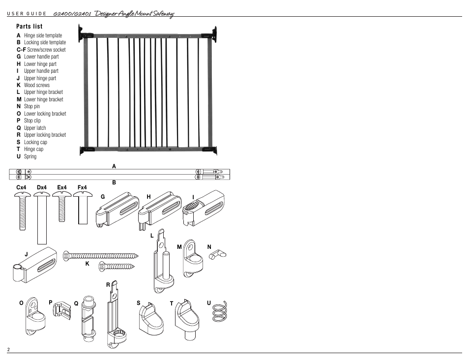 Kidco G2401 User Manual | Page 2 / 14