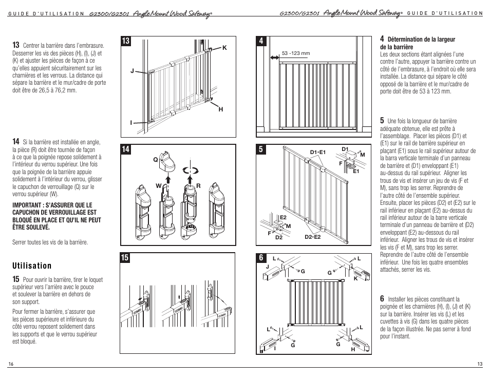 6utilisation | Kidco G2301 User Manual | Page 13 / 14