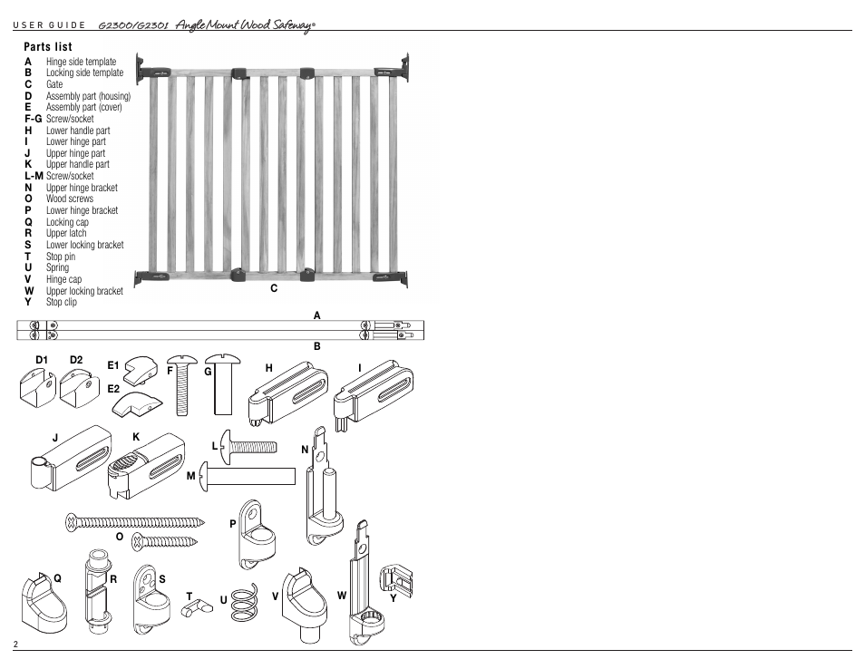 Kidco G2301 User Manual | Page 2 / 14