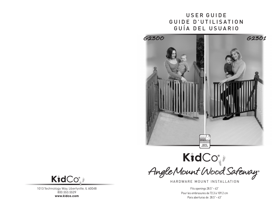 Kidco G2301 User Manual | 16 pages