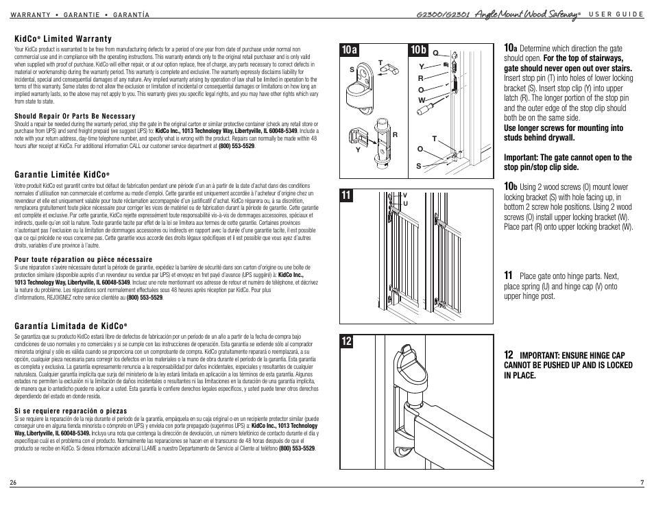 Kidco G2301 User Manual | Page 7 / 16