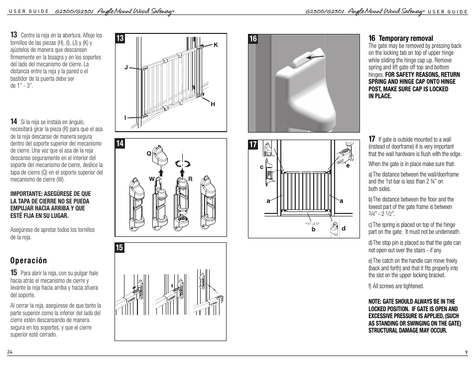 Kidco G2301 User Manual | Page 9 / 16