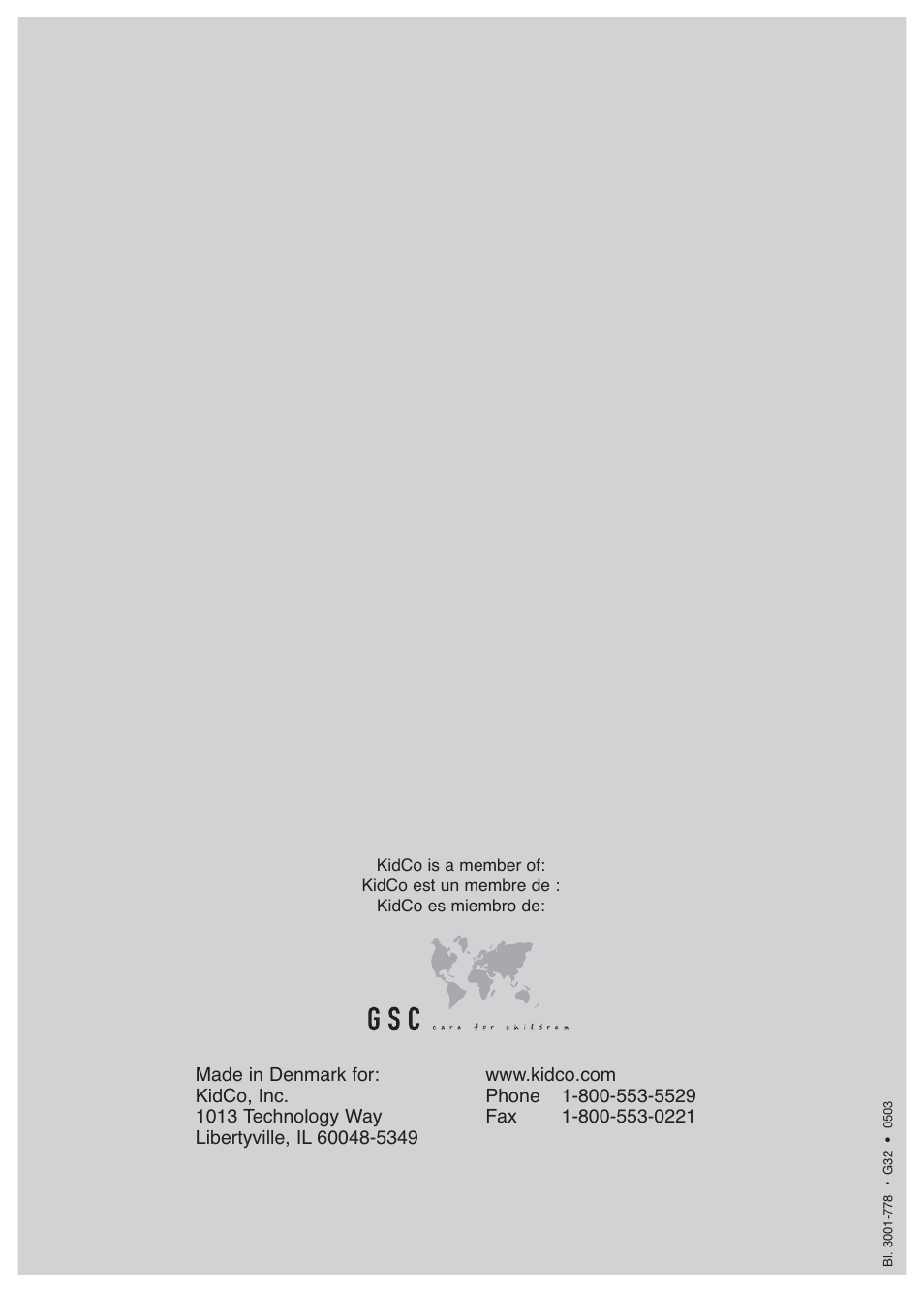 Kidco G32 User Manual | Page 18 / 18