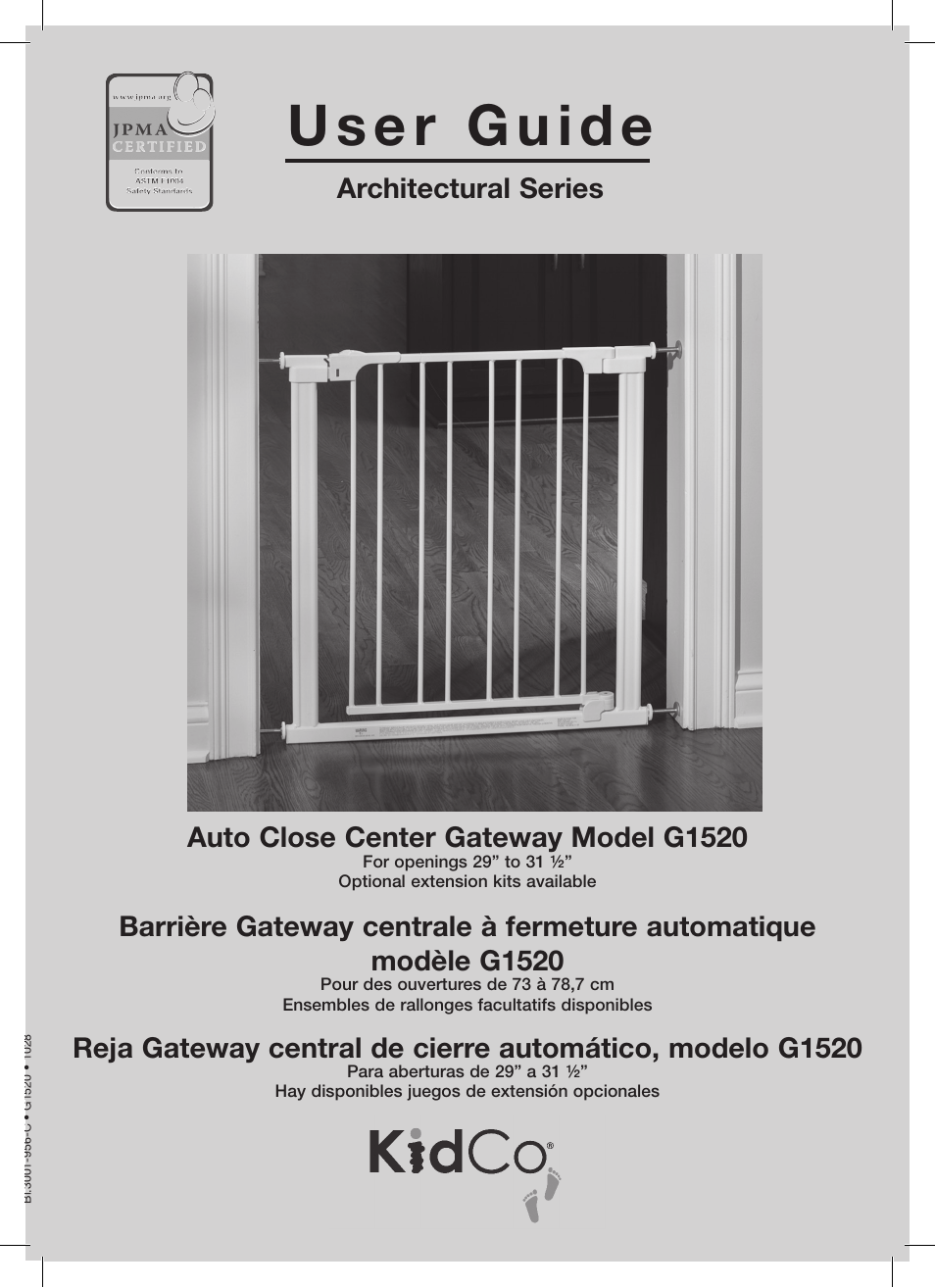 Kidco G1520 User Manual | 17 pages