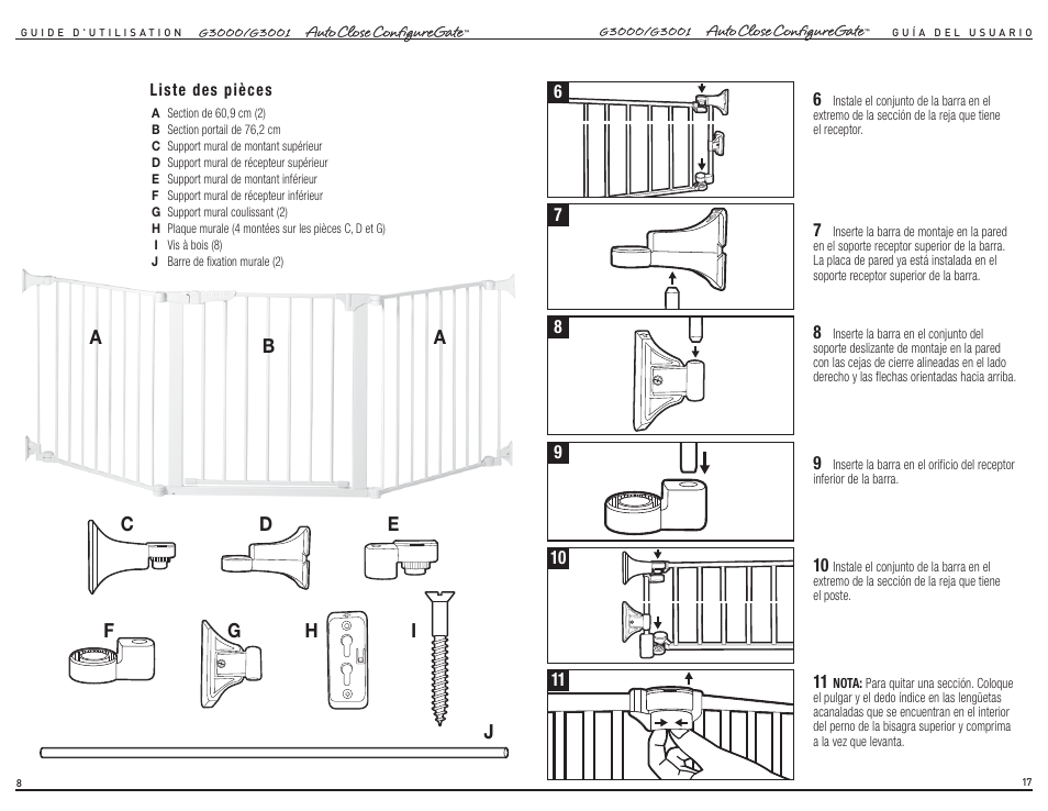 Kidco G3001 User Manual | Page 5 / 12