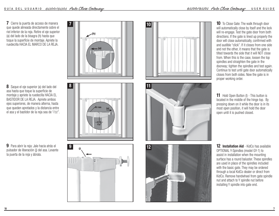 Kidco G1101 User Manual | Page 10 / 12