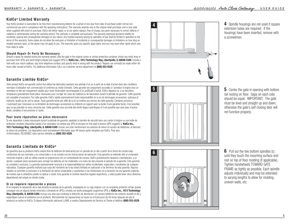 Kidco G1101 User Manual | Page 11 / 12