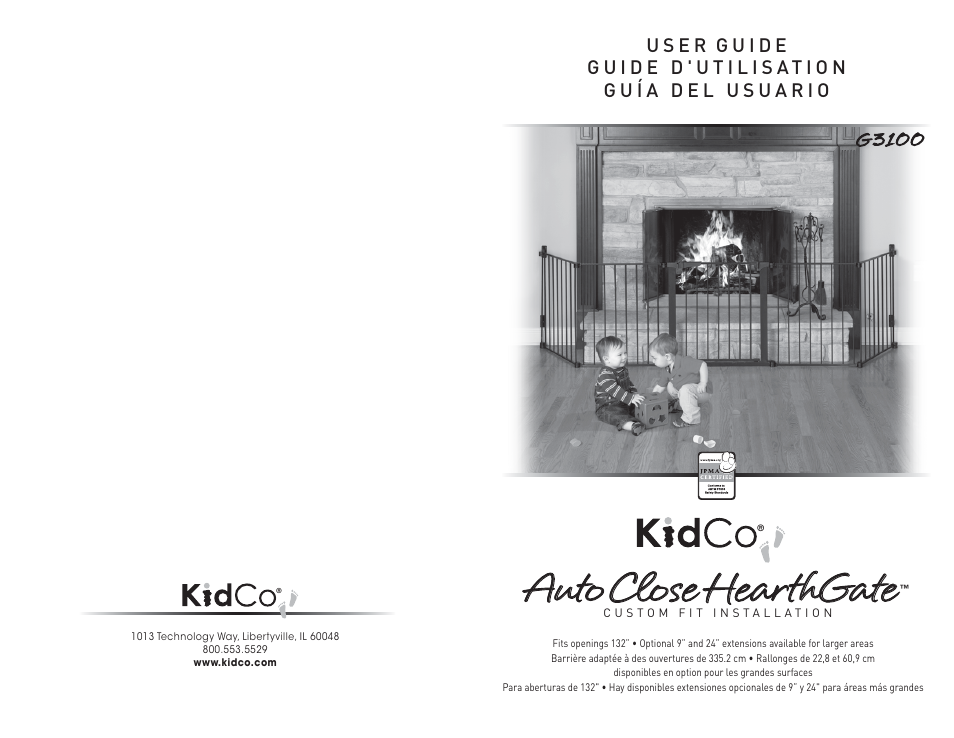 Kidco G3100 User Manual | 12 pages