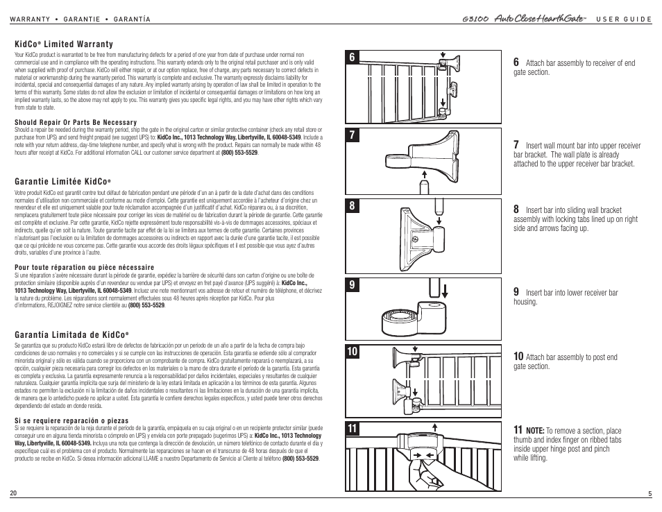 Kidco G3100 User Manual | Page 11 / 12