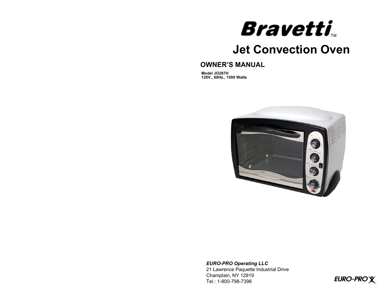 Bravetti JET JO287H User Manual | 8 pages
