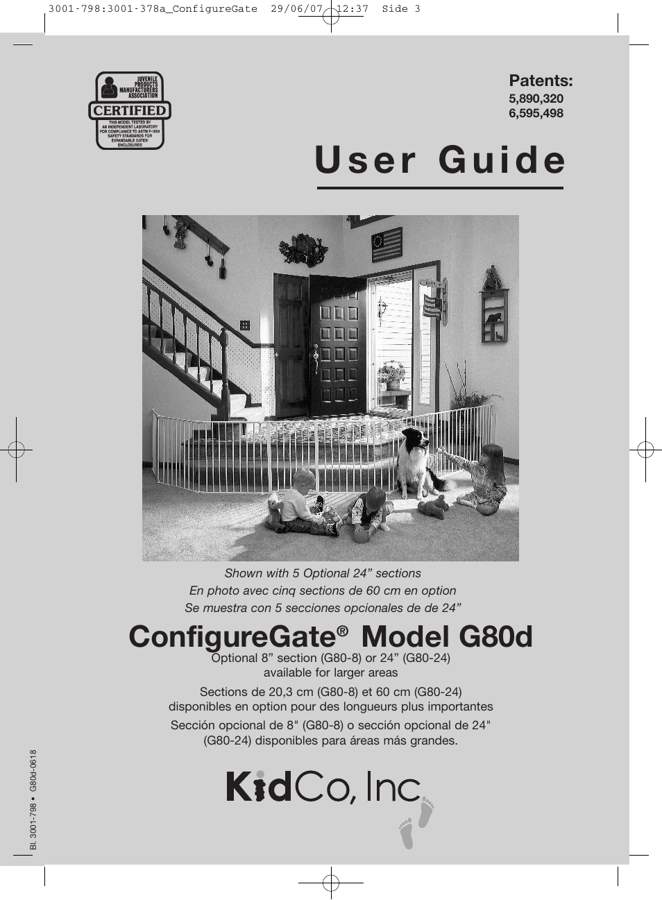 Kidco G80d User Manual | 18 pages