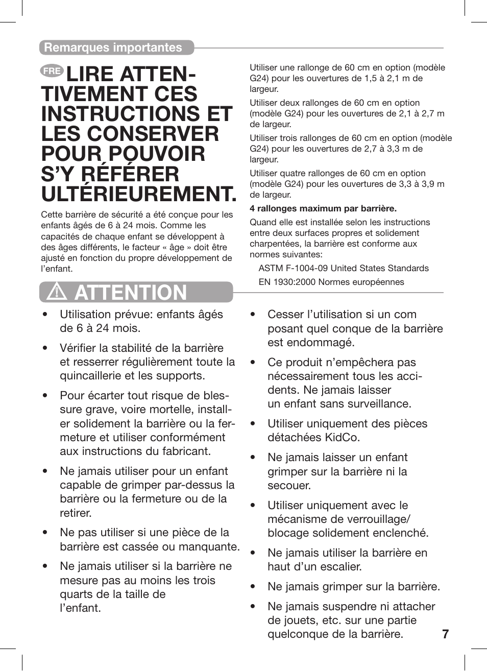 Kidco G60e-C User Manual | Page 7 / 18
