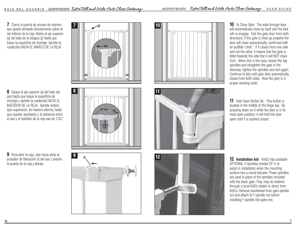 Kidco G1201 User Manual | Page 10 / 12