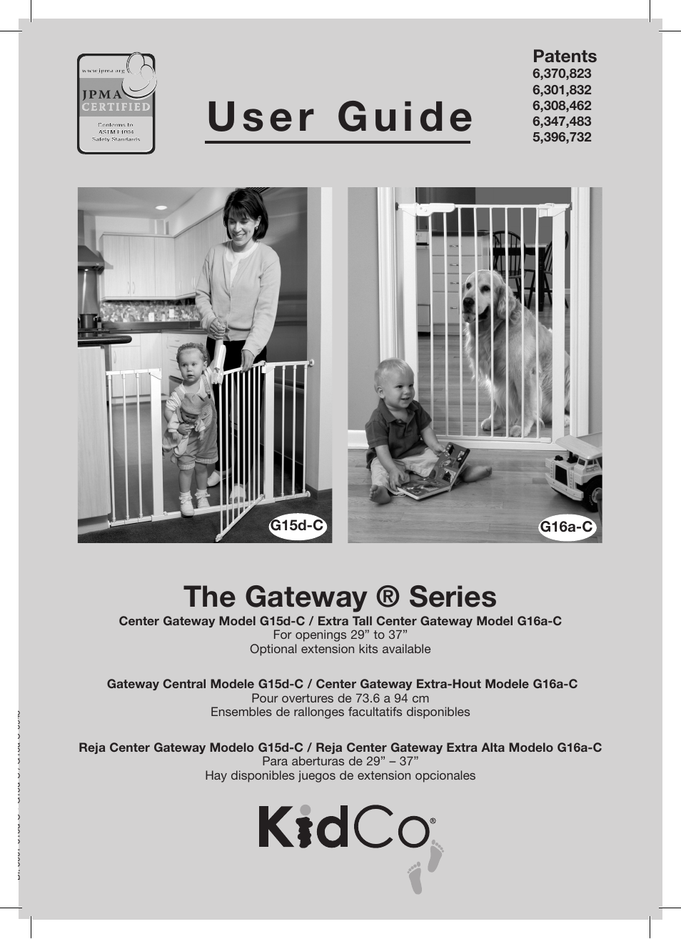 Kidco G16a-C User Manual | 18 pages