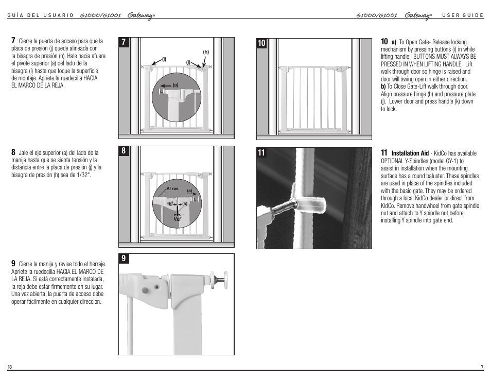 Kidco G1001 User Manual | Page 10 / 12