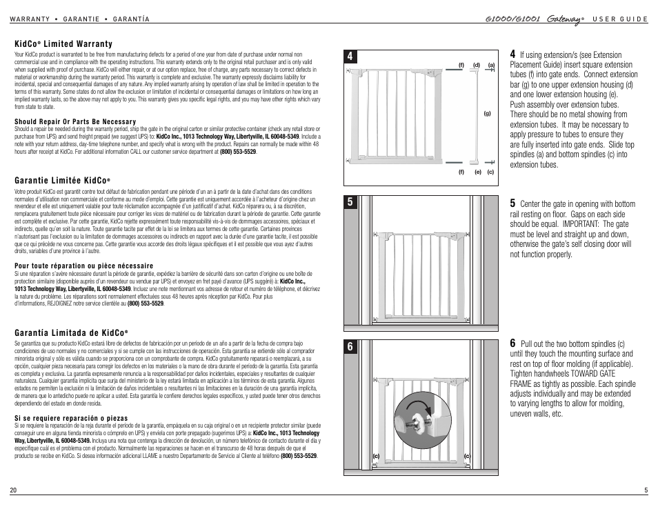 Kidco G1001 User Manual | Page 11 / 12