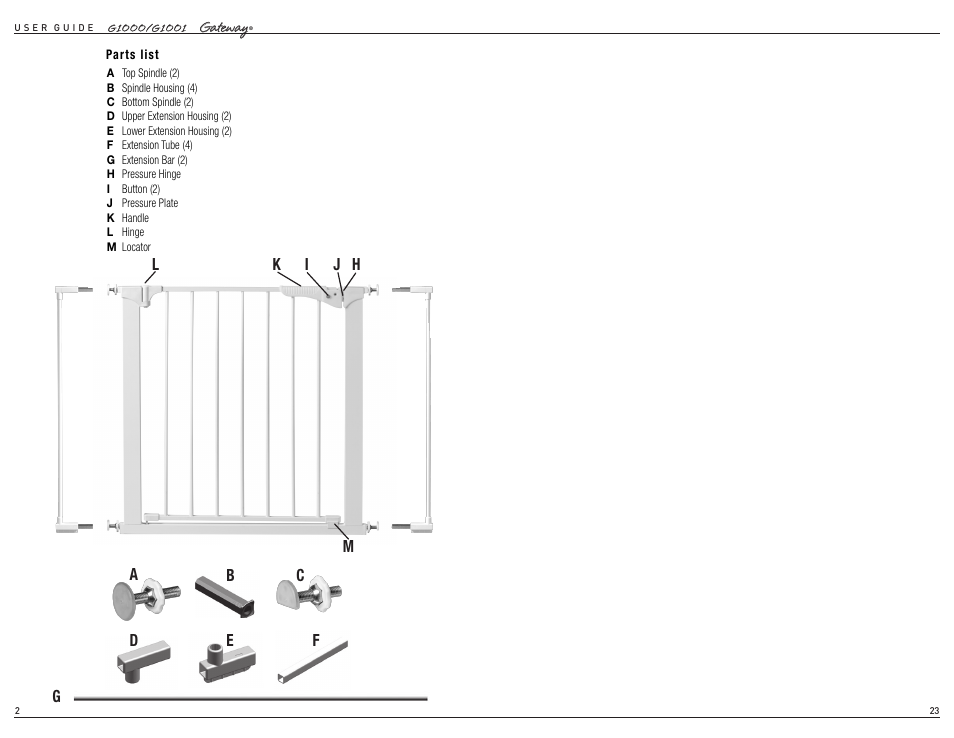 Kidco G1001 User Manual | Page 2 / 12