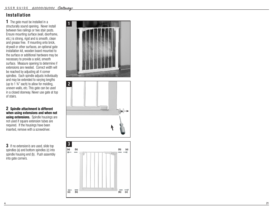 Installation 1 | Kidco G1001 User Manual | Page 3 / 12