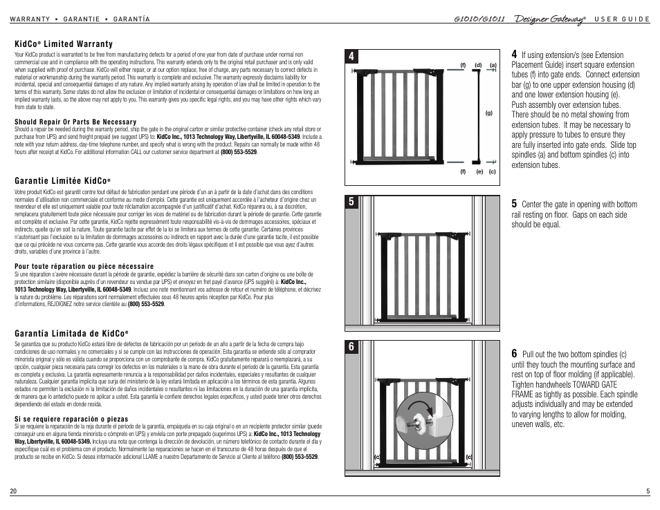 Kidco G1011 User Manual | Page 11 / 12