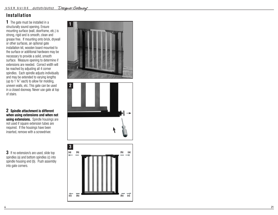 Installation 1 | Kidco G1011 User Manual | Page 3 / 12