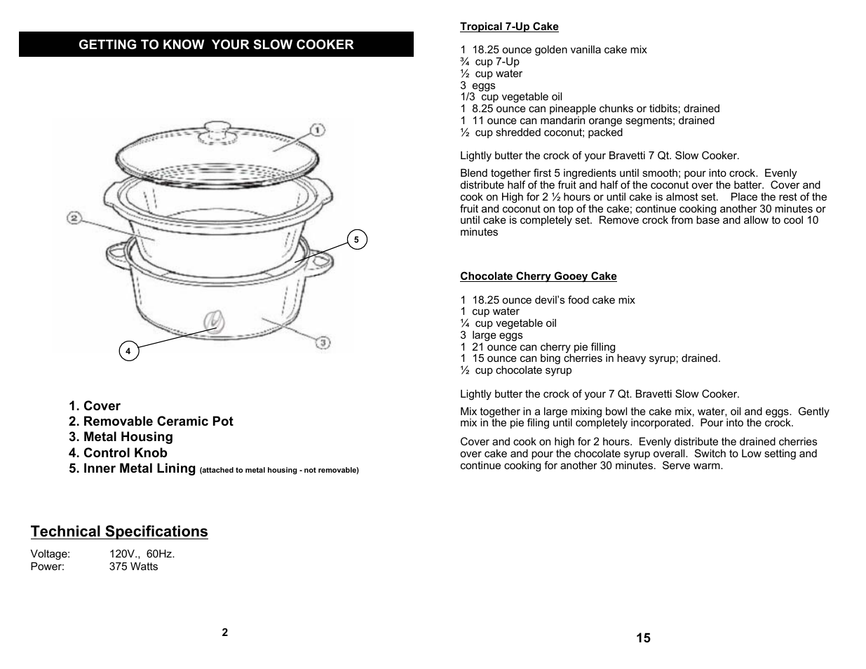 Technical specifications | Bravetti C207 User Manual | Page 4 / 10