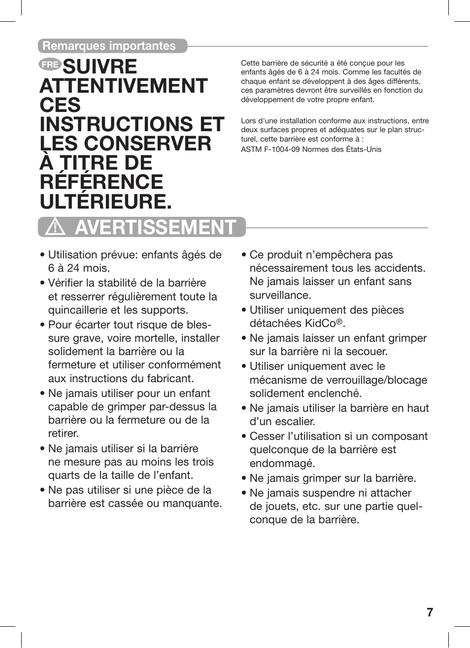 Kidco G180 User Manual | Page 7 / 22