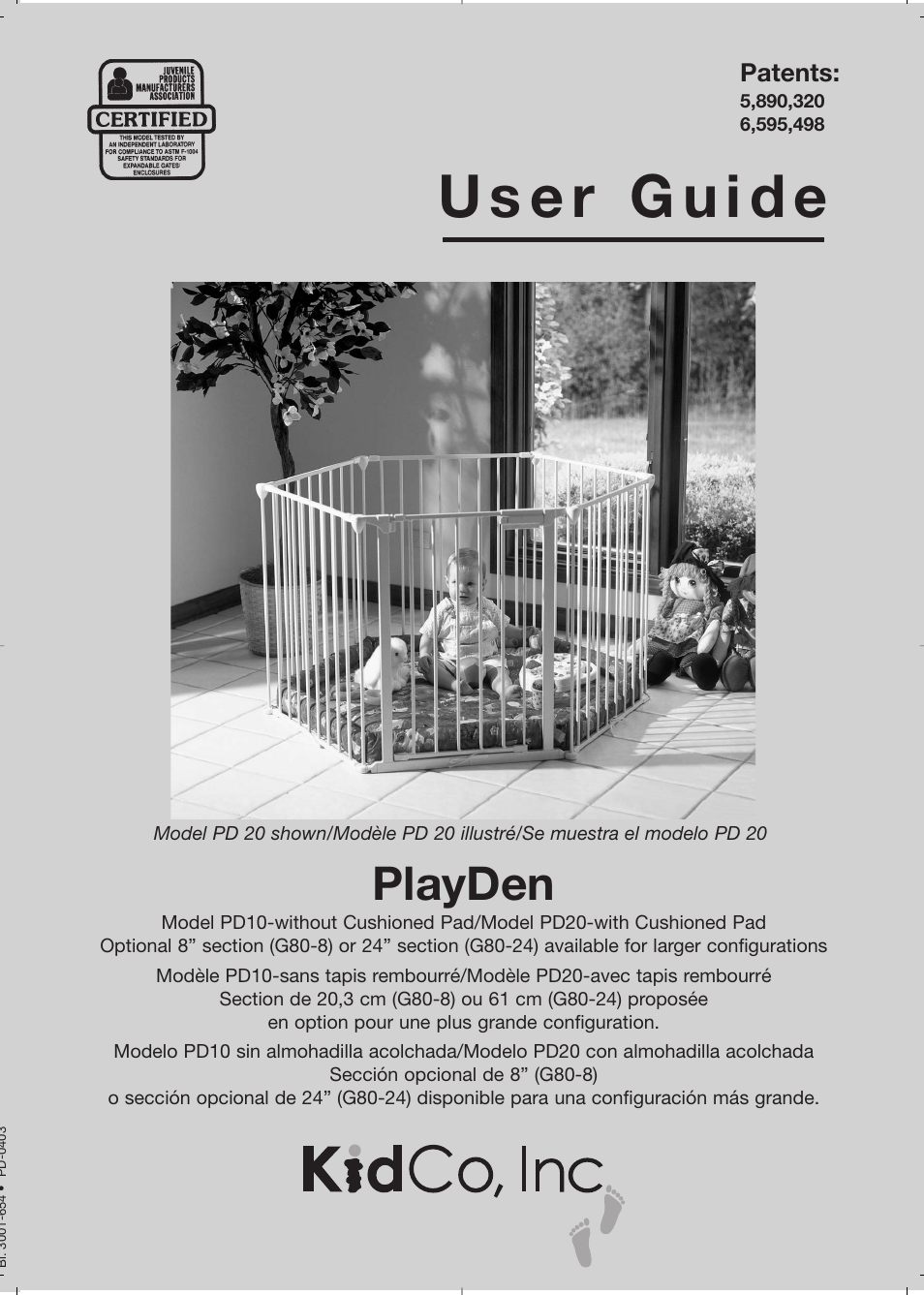 Kidco PD20c User Manual | 14 pages