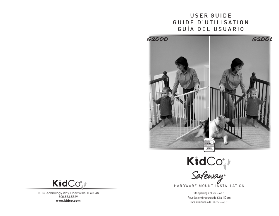 Kidco G2001 User Manual | 16 pages