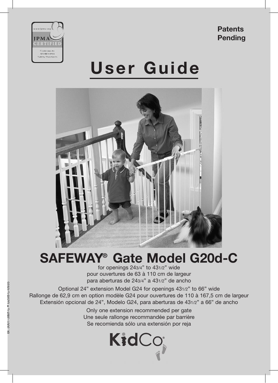 Kidco G20d-C User Manual | 18 pages