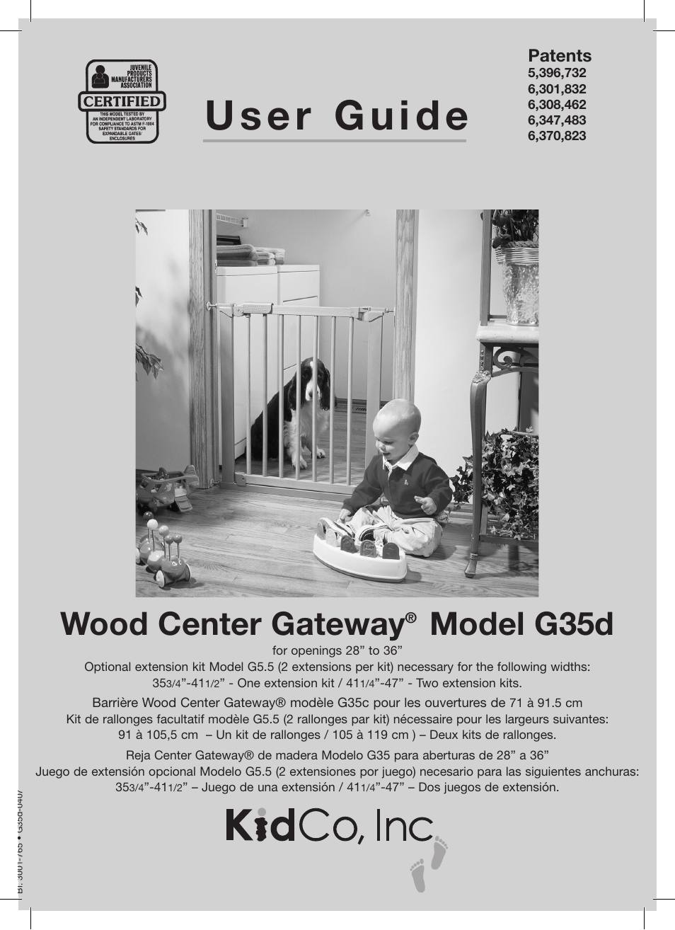 Kidco G35d User Manual | 18 pages