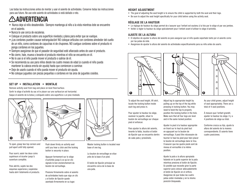 Advertencia | Kidco Go-Pod User Manual | Page 2 / 2