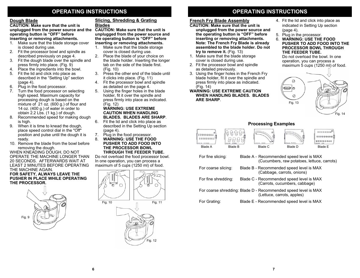 Operating instructions | Bravetti QUAD BLADE FOOD BP101H2 User Manual | Page 8 / 8