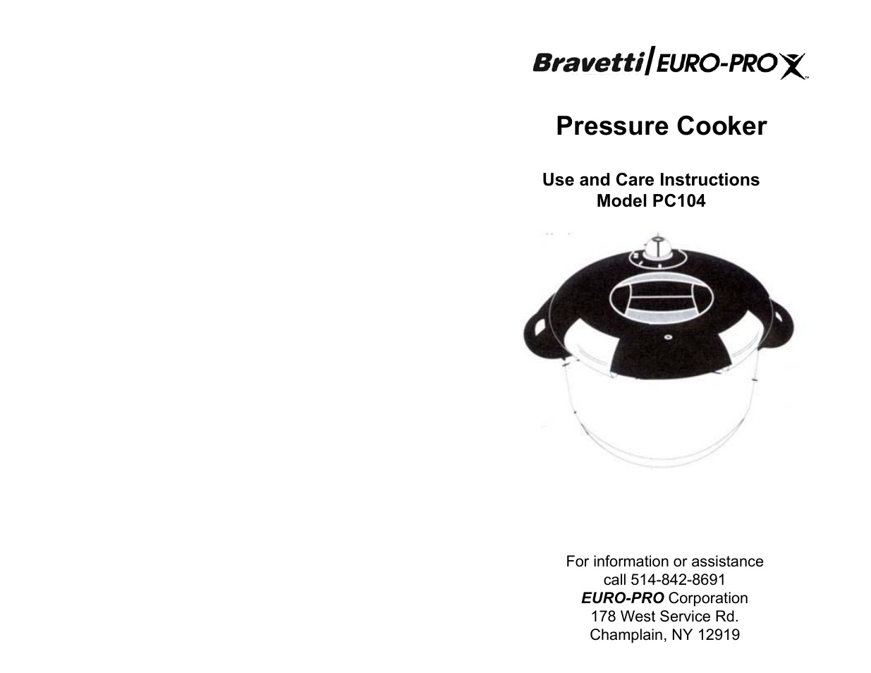 Bravetti PC104 User Manual | 16 pages